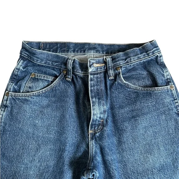 Wrangler High Rise Straight Blue Jeans - Picture 4 of 9